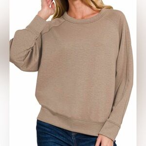 Michael Stars EUC Sz L Mira Raglan Crew Pullover Thermal